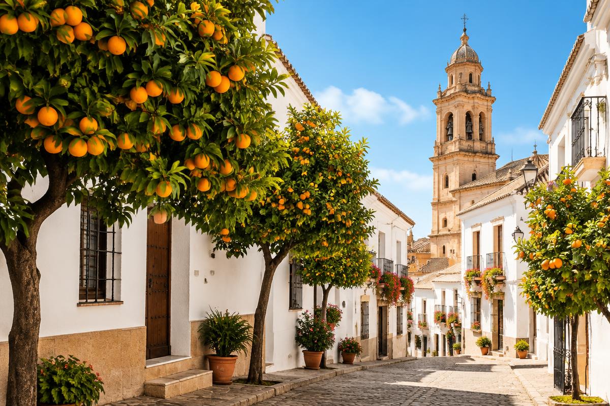 Calle andaluza con naranjos (imagen ilustrativa)